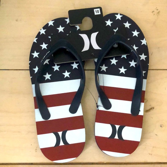 Hurley Other - Stars & Stripes Hurley flip flops size 10
